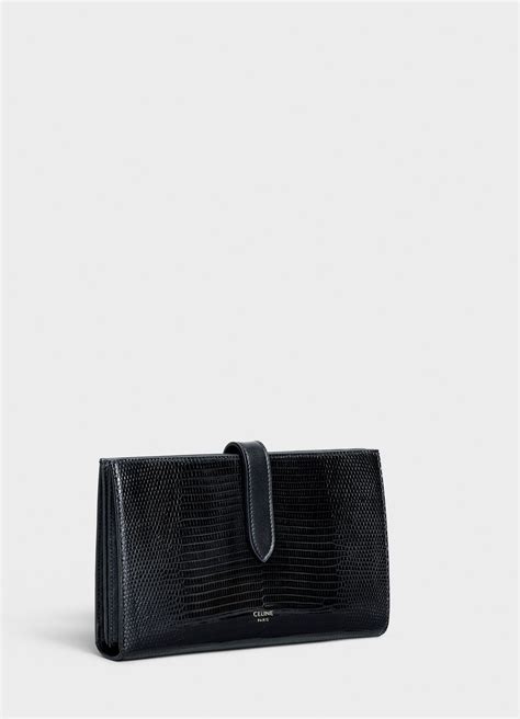 LARGE STRAP WALLET IN LIZARD 